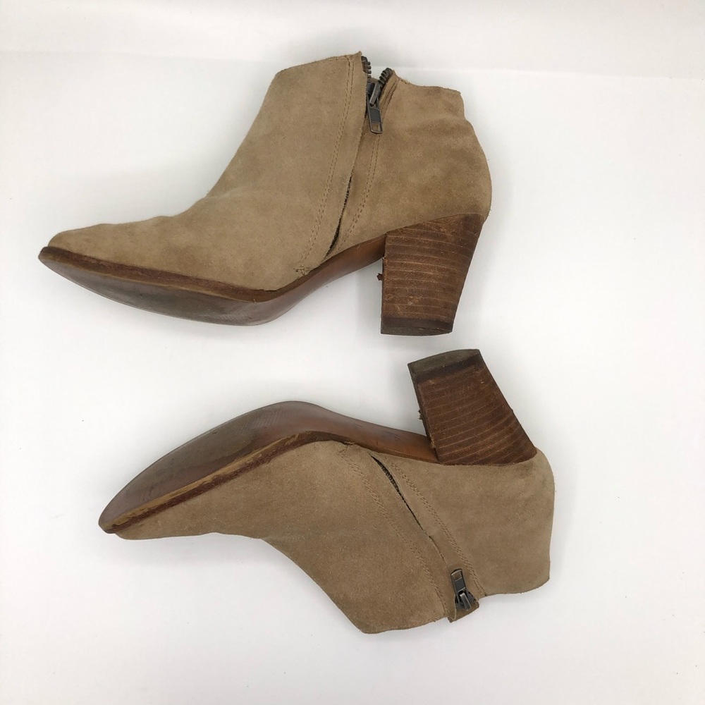 Madewell The Western Boot In Suede Tan Bootie Sz 7 - Picture 4 of 8